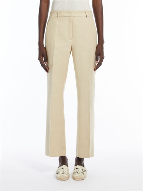 Pantaloni in cotone e lino Batavia WEEK END Max Mara | AGAPE2515131142600001